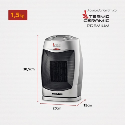 Aquecedor de ambientes 1.500 watts termo ceramic - A05  110V Aquecedor de ambientes 1.500 watts termo ceramic - A05  110V