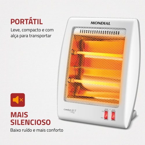 Aquecedor elétrico 900 watts a quartzo - Confort Air II 220V Aquecedor elétrico 900 watts a quartzo - Confort Air II 220V