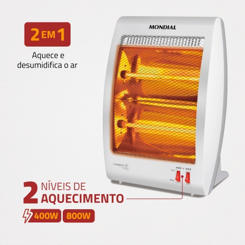 Aquecedor de ambientes 800 watts halgeno Comfort Air II - A-09  220V