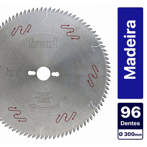 Disco de serra para madeira 300 x 30 mm com 96 dentes - LU3F 0300 Disco de serra para madeira 300 x 30 mm com 96 dentes - LU3F 0300
