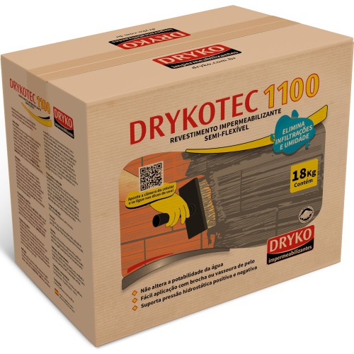 Impermeabilizante argamassa semi-flexível 18kg - DRYKOTEC 1100 Impermeabilizante argamassa semi-flexível 18kg - DRYKOTEC 1100