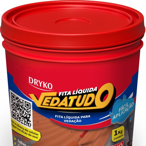 Impermeabilizante fita líquida 1kg terracota Vedatudo Impermeabilizante fita líquida 1kg terracota Vedatudo