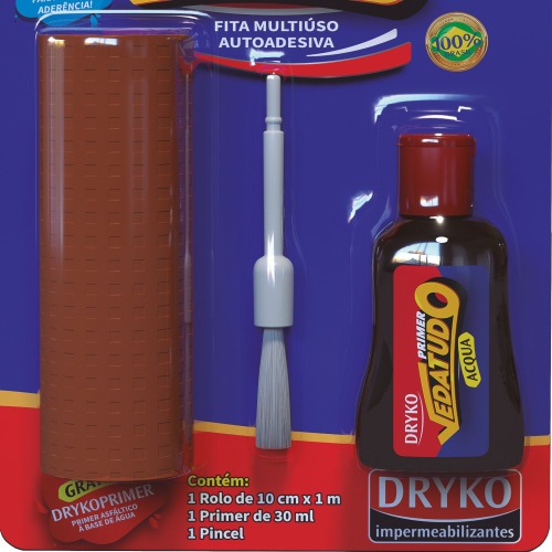 Fita adesiva impermeabilizante 10 cm x 1 m vedatudo - DRYKOFITA Fita adesiva impermeabilizante 10 cm x 1 m vedatudo - DRYKOFITA