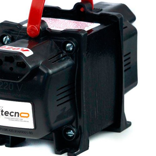 Transformador de voltagem 2000 VA tomada tripolar 10A bivolt - Tecno 110V/220V Transformador de voltagem 2000 VA tomada tripolar 10A bivolt - Tecno 110V/220V