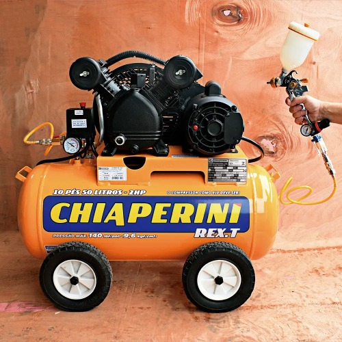 Compressor de ar 10 pés 50L 2 hp 140 libras monofásico - REX.T Móvel Compressor de ar 10 pés 50L 2 hp 140 libras monofásico - REX.T Móvel