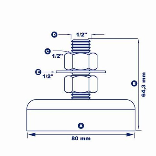 Suporte anti-vibrao encaixe de 1/2