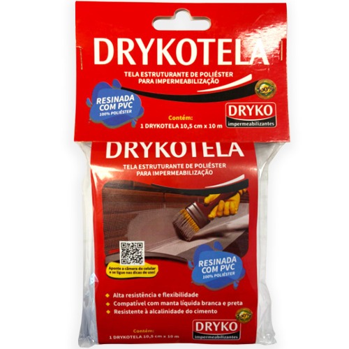 Tela resinada para estruturao 105 mm x 10 m - DRYKOTELA