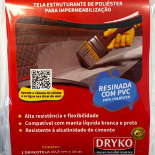 Tela resinada para estruturao 105 mm x 10 m - DRYKOTELA