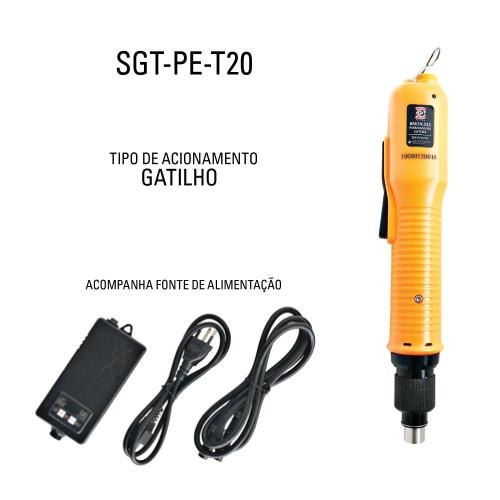 Parafusadeira el�trica parada autom�tica Brushless 0,49 a 1,96 Nm com fonte - SGT-PE-T20  110V/220V