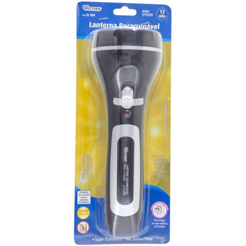 Lanterna a bateria 4V recarregvel com 12 Leds - EL-81N  110V/220V