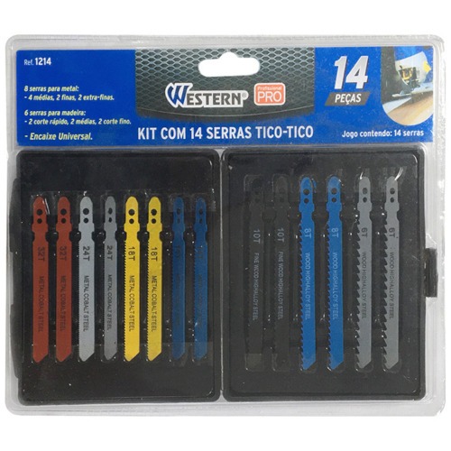 L�minas para serra tico tico 14 pe�as