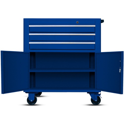 Carrinho para ferramentas com 3 gavetas e 2 portas Carrinho para ferramentas com 3 gavetas e 2 portas