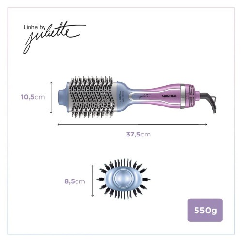 Escova secadora 4 elementos 1200W By Juliette - ES-JU-03 110V/220V Escova secadora 4 elementos 1200W By Juliette - ES-JU-03 110V/220V