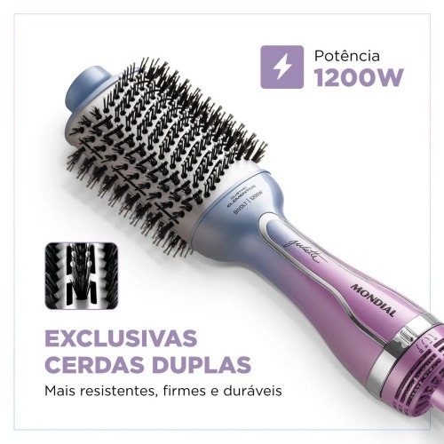 Escova secadora 4 elementos 1200W By Juliette - ES-JU-03 110V/220V Escova secadora 4 elementos 1200W By Juliette - ES-JU-03 110V/220V