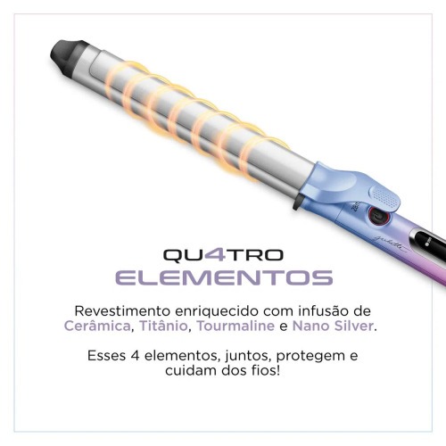 Modelador de cachos 28 mm Duo Colors 4 Elementos By Juliette - MC-JU-03  110V/220V Modelador de cachos 28 mm Duo Colors 4 Elementos By Juliette - MC-JU-03  110V/220V