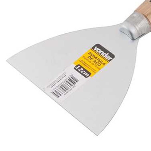 Esptula 10 cm cabo de madeira