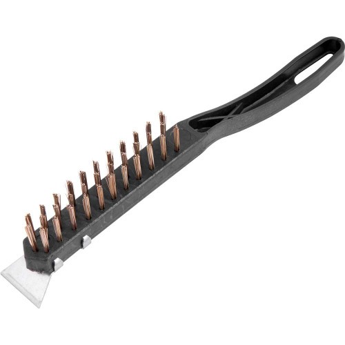 Escova de aço carbono manual com 3 fileiras Escova de aço carbono manual com 3 fileiras