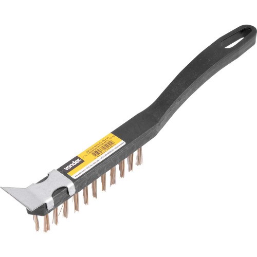 Escova de aço carbono manual com 3 fileiras Escova de aço carbono manual com 3 fileiras