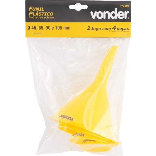 Funil de plstico com 4 peas - FPV004