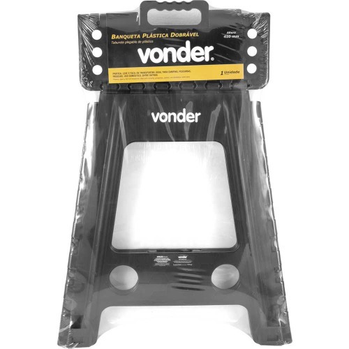 Banqueta pl�stica dobr�vel altura 450mm preta