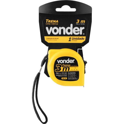 Trena com fita de a�o 12,5 mm x 3 m com trava