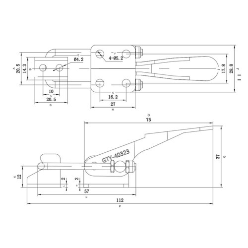 Grampo de aperto rpido tipo tensor ? GTV 150 
