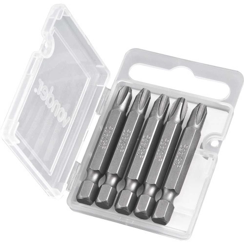 Jogo de bits philips encaixe 1/4 x 50 mm Nº 3 - 5 peças Jogo de bits philips encaixe 1/4 x 50 mm Nº 3 - 5 peças