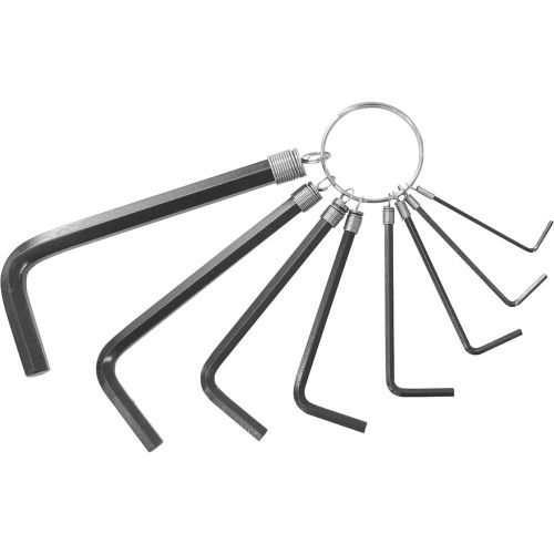 Jogo de chave allen com argola 1,5 a 8 mm com 8 peas
