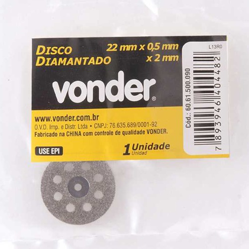 Disco de corte diamantado 22mm para microrret�fica