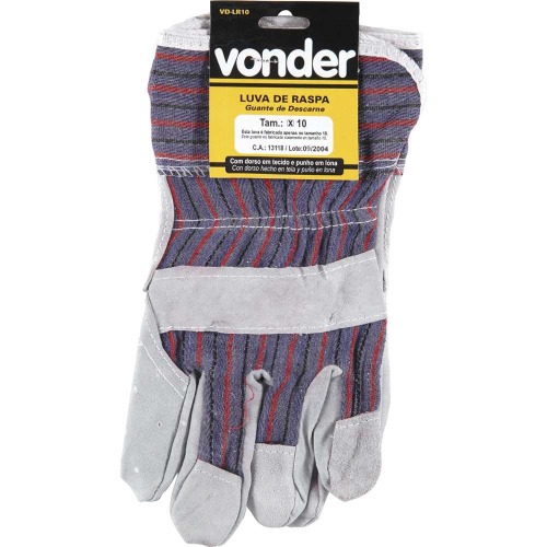Luva de raspa e lona com refor�o 7 cm 