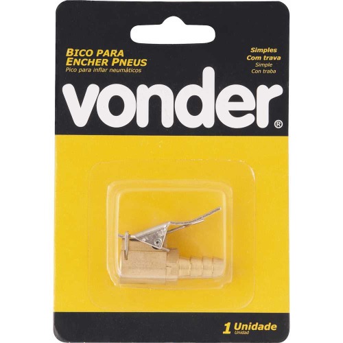 Bico simples para encher pneus com presilha 