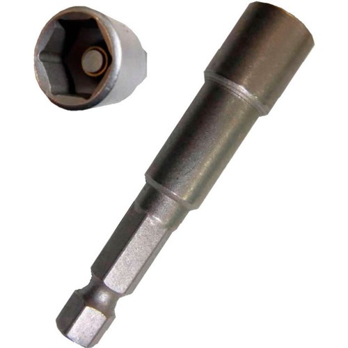 Soquete magn�tico sextavado 1/4'' x 50 mm encaixe 1/4