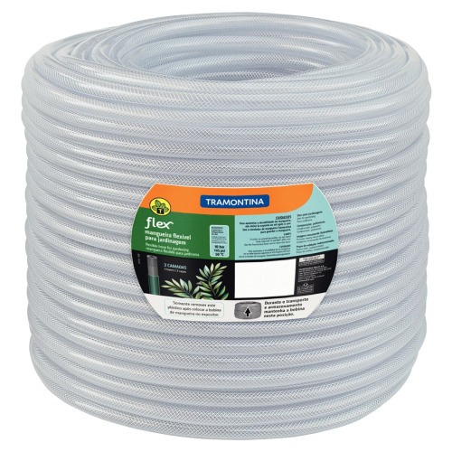 Mangueira cristal reforçada para jardim de 3/4 Mangueira cristal reforçada para jardim de 3/4