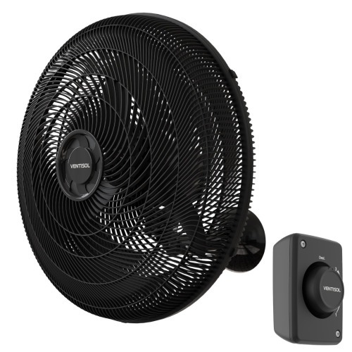 Ventilador de parede 50 cm oscilante preto 14062 - NEW 220V Ventilador de parede 50 cm oscilante preto 14062 - NEW 220V