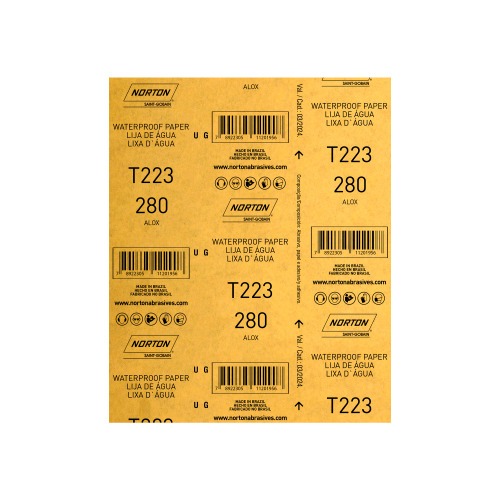 Folha de lixa D'gua 225 x 275 mm - T223