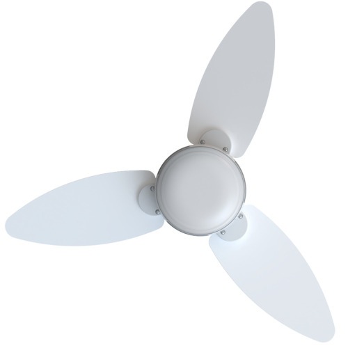 Ventilador de teto 3 ps Inverter dupla face branco/cinza com controle remoto - Elluz  110V/220V