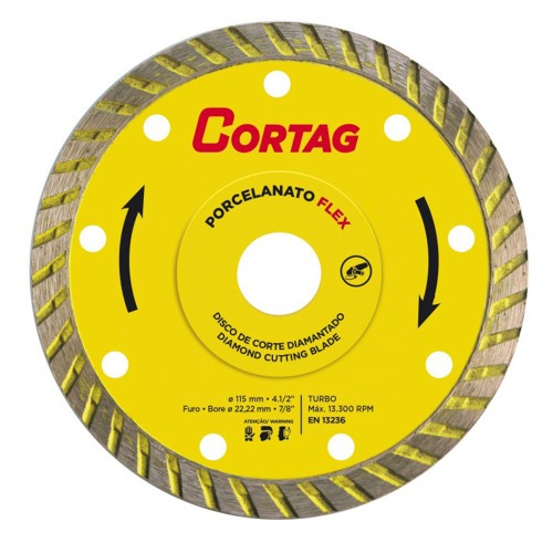 Disco diamantado turbo 115 mm para porcelanato - Porcelanato Flex Disco diamantado turbo 115 mm para porcelanato - Porcelanato Flex