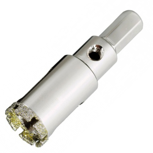 Serra copo diamantada 20mm para furadeira com haste sextavada - 60887 Serra copo diamantada 20mm para furadeira com haste sextavada - 60887