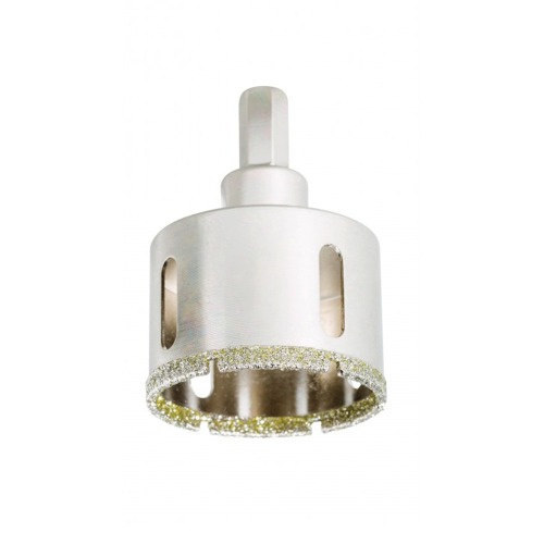 Serra copo diamantada 51mm para furadeira com haste sextavada 