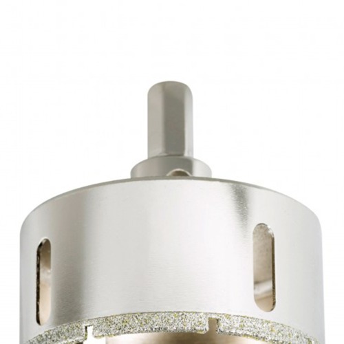 Serra copo diamantada 70mm para furadeira com haste sextavada 