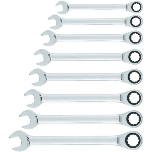 Jogo de chave combinada com catraca 8 a 19 mm com 8 pe�as