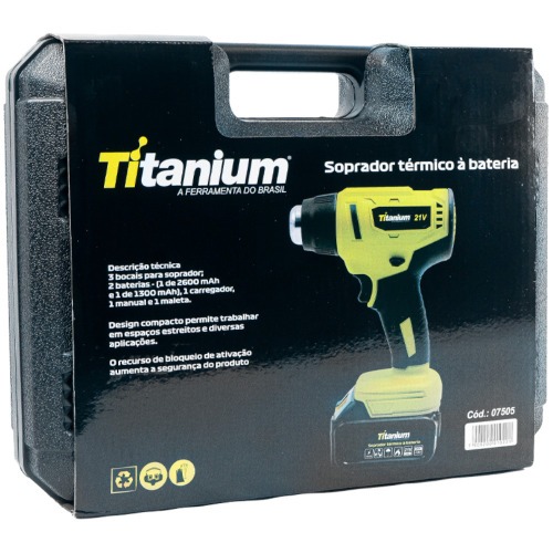 Soprador trmico a bateria 21V com acessrios e 2 Baterias - 07505  110V/220V