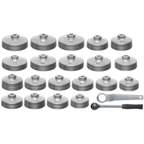 Jogo de saca filtro de óleo com 23 peças Jogo de saca filtro de óleo com 23 peças