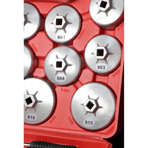 Jogo de saca filtro de óleo com 23 peças Jogo de saca filtro de óleo com 23 peças