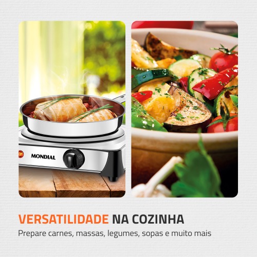 Fogão elétrico de mesa 1 prato 1.000 watts - Fast Cook 110V Fogão elétrico de mesa 1 prato 1.000 watts - Fast Cook 110V