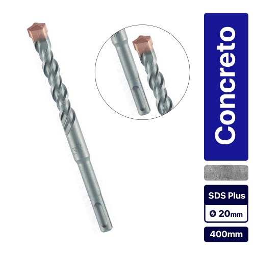 Broca de wdea para concreto 20 x 400 mm - SDS Plus