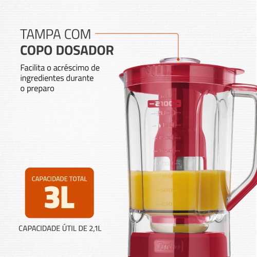 Liquidificador 12 velocidades 1200 watts Turbo Inox - L-1200RI 220V Liquidificador 12 velocidades 1200 watts Turbo Inox - L-1200RI 220V