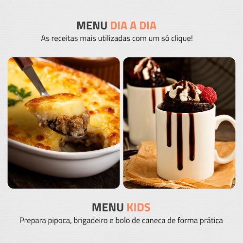 Micro-ondas 21 litros 1200W 10 níveis de potência - MO-01-21-W 110V Micro-ondas 21 litros 1200W 10 níveis de potência - MO-01-21-W 110V