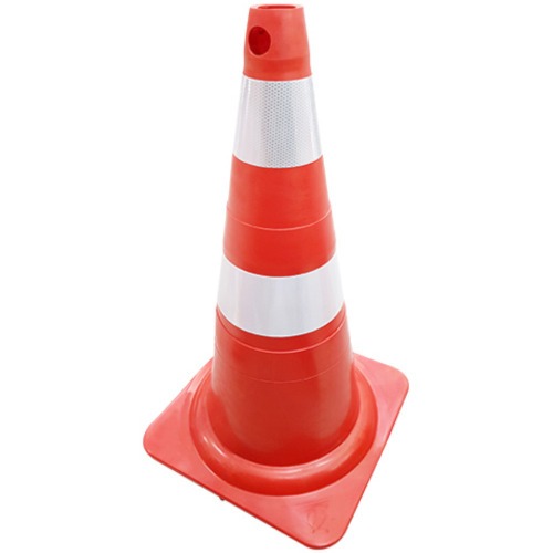 Cone para sinaliza��o 75 cm com 2 faixas - 700.00652