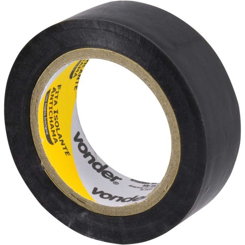 Fita isolante preta 19 mm x 10 m com 10 unidades 